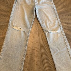 Garage Light Blue Straight Leg Jeans